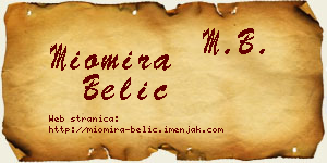 Miomira Belić vizit kartica